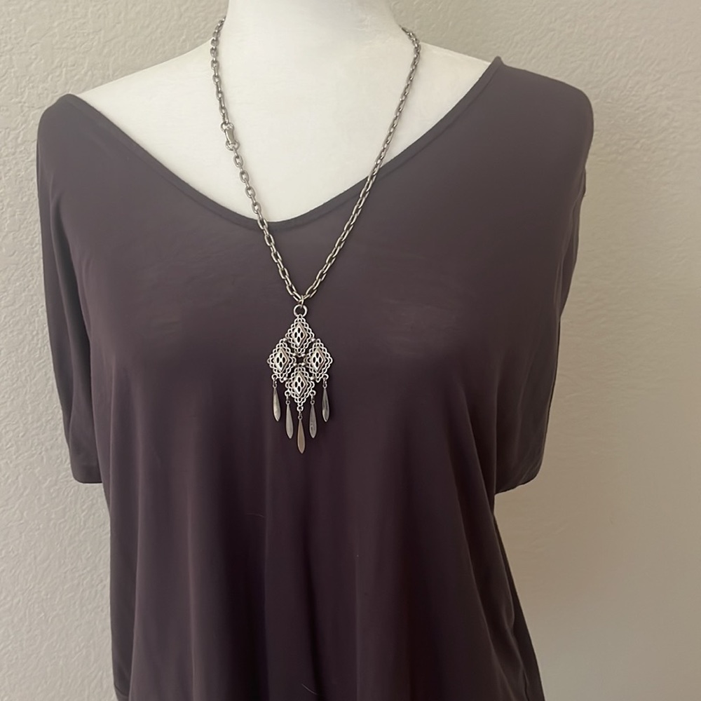 sexy off the shoulder boxy blouse. Charcoal grey size small.